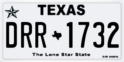 TX license plate DRR1732
