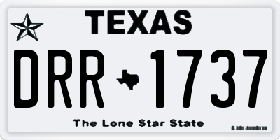 TX license plate DRR1737