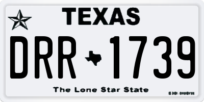 TX license plate DRR1739