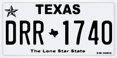 TX license plate DRR1740