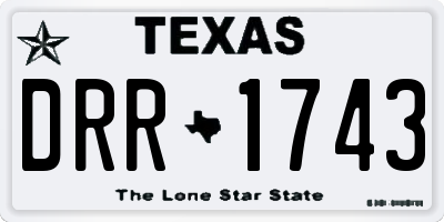 TX license plate DRR1743