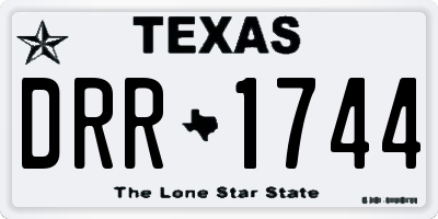 TX license plate DRR1744