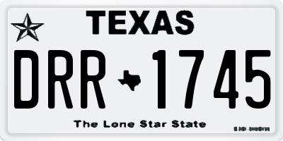 TX license plate DRR1745