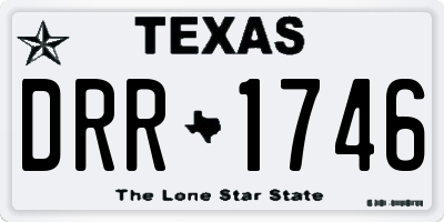 TX license plate DRR1746