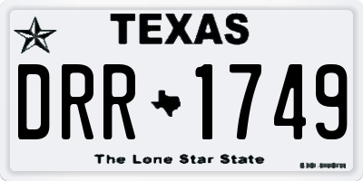TX license plate DRR1749