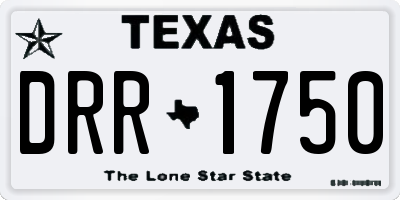 TX license plate DRR1750