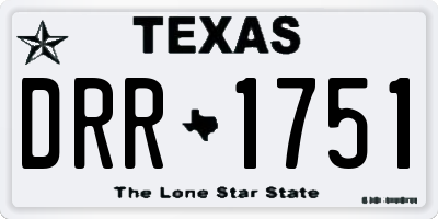 TX license plate DRR1751