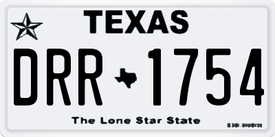 TX license plate DRR1754