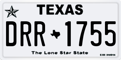 TX license plate DRR1755