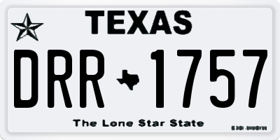 TX license plate DRR1757