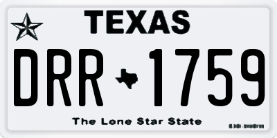 TX license plate DRR1759