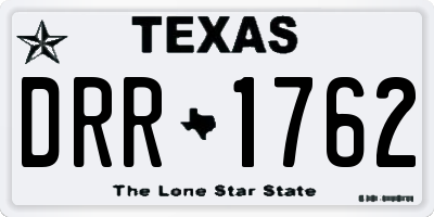 TX license plate DRR1762