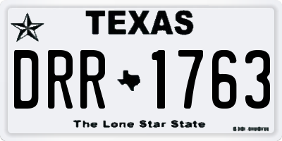TX license plate DRR1763