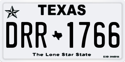 TX license plate DRR1766