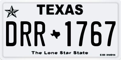 TX license plate DRR1767