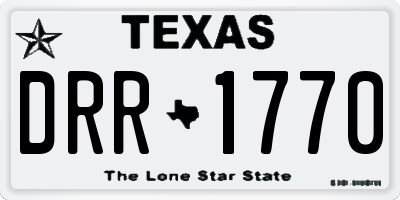 TX license plate DRR1770
