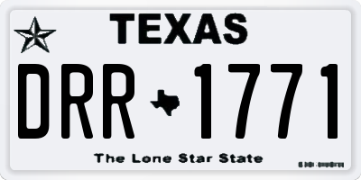 TX license plate DRR1771