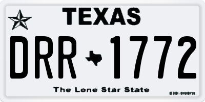 TX license plate DRR1772