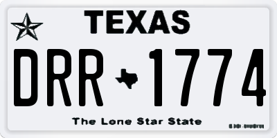 TX license plate DRR1774