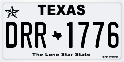 TX license plate DRR1776