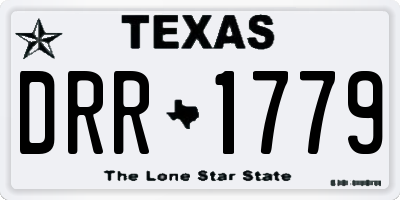 TX license plate DRR1779