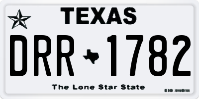 TX license plate DRR1782
