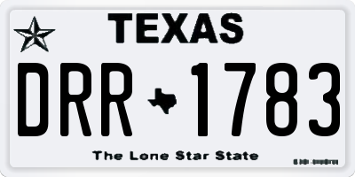 TX license plate DRR1783