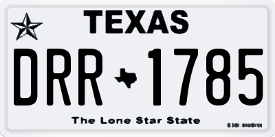 TX license plate DRR1785