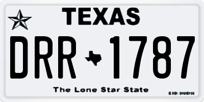 TX license plate DRR1787