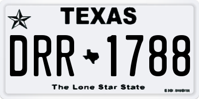 TX license plate DRR1788