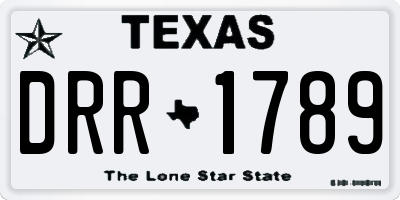 TX license plate DRR1789