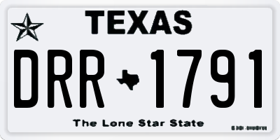 TX license plate DRR1791