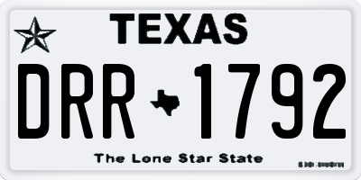 TX license plate DRR1792