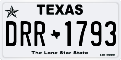 TX license plate DRR1793