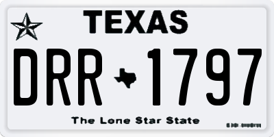 TX license plate DRR1797