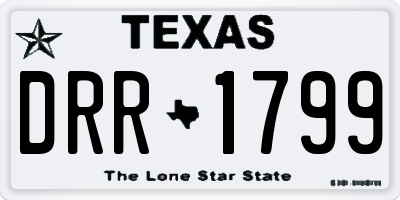 TX license plate DRR1799