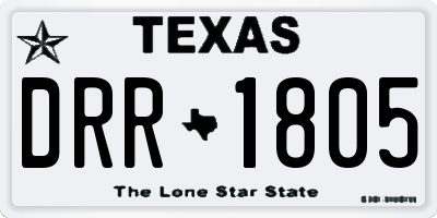 TX license plate DRR1805