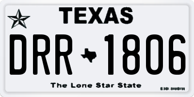 TX license plate DRR1806