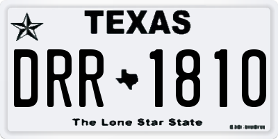 TX license plate DRR1810