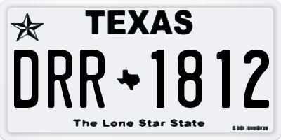 TX license plate DRR1812