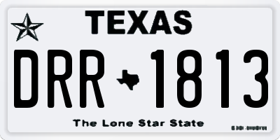 TX license plate DRR1813