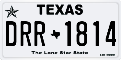 TX license plate DRR1814
