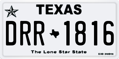 TX license plate DRR1816