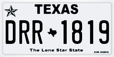 TX license plate DRR1819