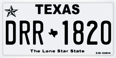TX license plate DRR1820