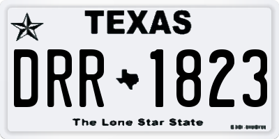 TX license plate DRR1823