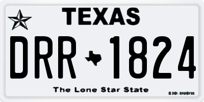 TX license plate DRR1824