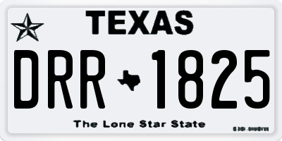 TX license plate DRR1825