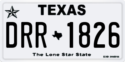 TX license plate DRR1826