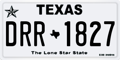 TX license plate DRR1827